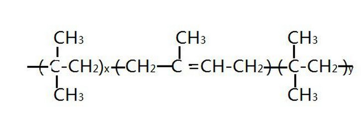丁基橡膠IIR的分子結構 丁基橡膠IIR的分子結構